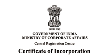 We got Certificate of Incorporation for India Subsidiary